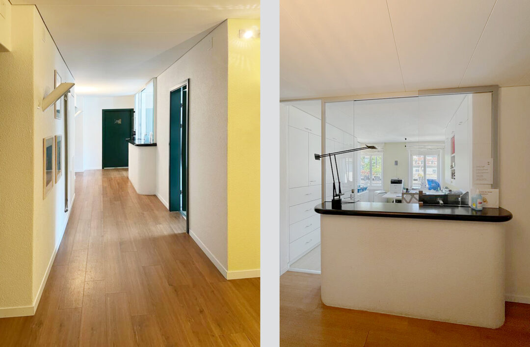 Hausarztpraxis Poststrasse Eingang und Empfang